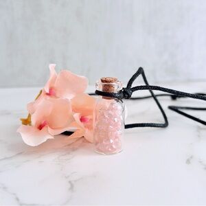 Pink Pixie Dust Wishing Jar Necklace ✨ Adjustable Cord